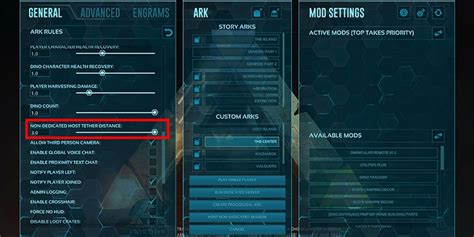 Tether distance ark ascended xbox.  Scroll down to the Non-Dedicated Host Tet...