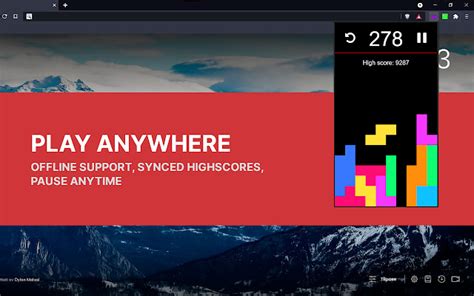 Tetrys Chrome Extension is a gaming extension designed specifically for the Chrome browser. It brings the beloved and addictive gameplay of Tetris directly to your browsing experience. With this extension, you can enjoy the classic puzzle game anytime, anywhere, without the need for separate downloads or external websites. .... 