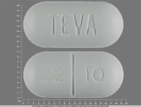 Teva 2210. Pill Imprint TEVA 22 40. This white capsule-shape pill with imprint TEVA 22 40 on it has been identified as: Cephalexin 500 mg. This medicine is known as cephalexin. It is available as a prescription only medicine and is commonly used for Acne, Bacterial Endocarditis Prevention, Bacterial Infection, Bladder Infection, Bone infection, Kidney ... 