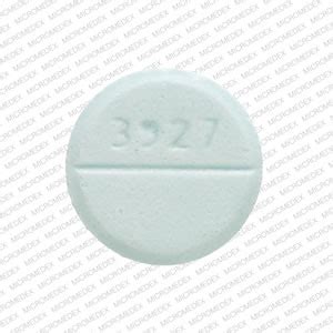 blue round Pill with imprint 3927 teva tablet for treatment of with Adverse Reactions & Drug Interactions supplied by