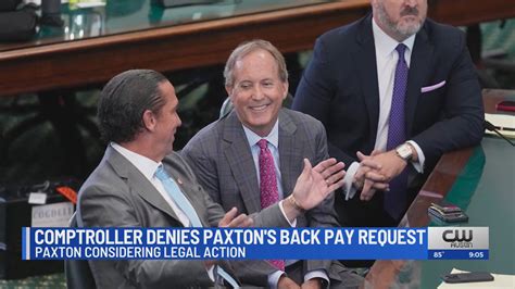 Texas Comptroller: Attorney General Ken Paxton cannot receive pay back from suspension time