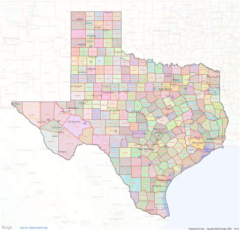 Texas County Map – shown on Google Maps - randymajors.org Resear…