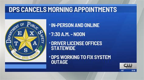Texas DPS driver license appointments canceled Tuesday due to system outage