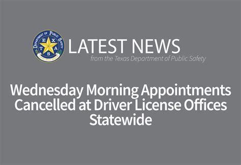 Texas DPS driver license appointments canceled through Wednesday morning due to system outage