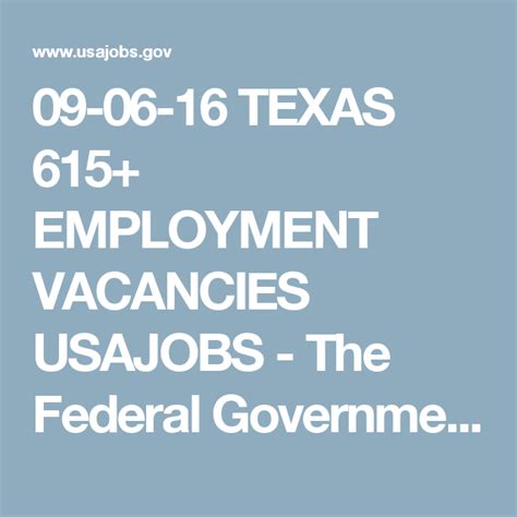 Texas Federal Government Jobs