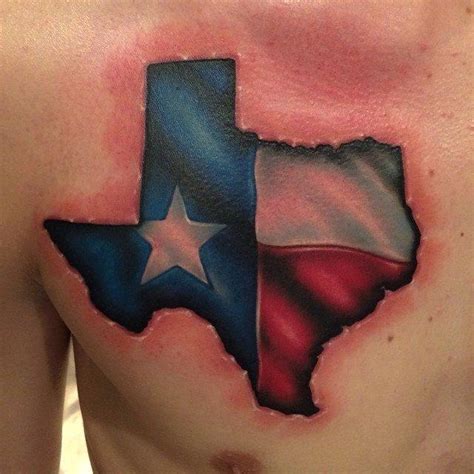 Texas Flag Skin Cut Out by Thomas Page TattooNOW