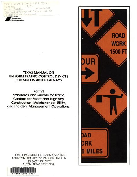 Texas Manual On Uniform Traffic Control Devices Part 6