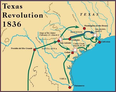 Texas Revolution Battle Map - mungfali.com