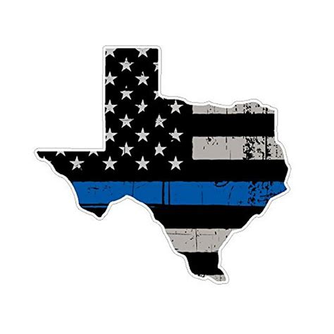 Texas State V2 Thin Blue Line Vinyl Decal Sticker …