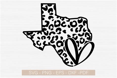 Texas Svg, Leopard, Cheetah TX Texas Map Svg File for Cricut