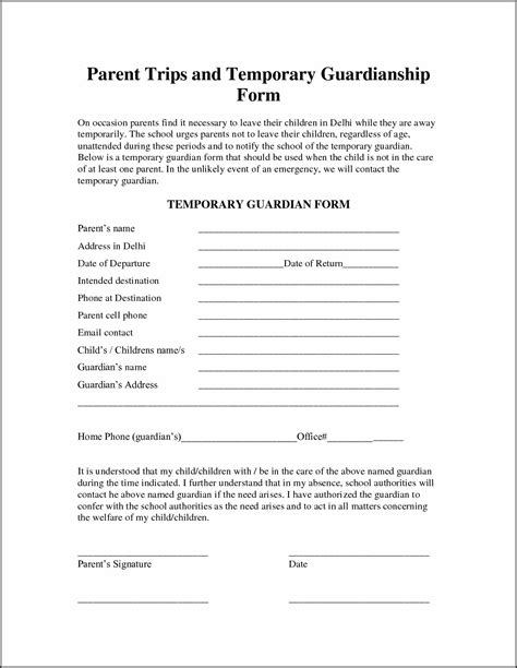 Texas Temporary Guardianship Forms Form Resume Examples aZDYL1Xk79