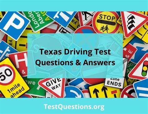 Texas Test Driving Answers