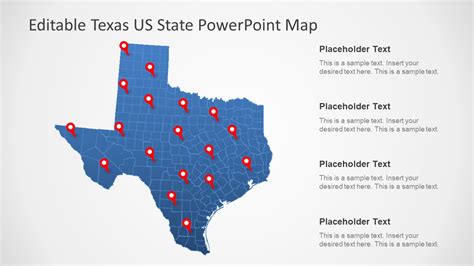 Texas Us State Powerpoint Map Slidemodel