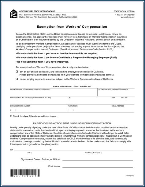 Texas Workers Comp Exclusion Form Form Resume Examples BpV5Wj1a91