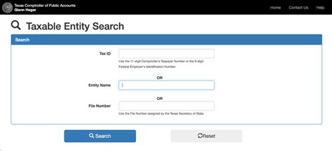 Texas comptroller entity search sales tax.  Employer Identification Numb...