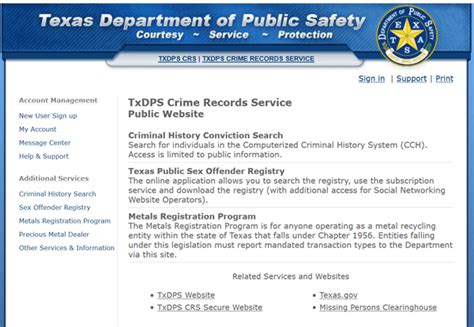 Texas dps criminal history search. .  ...