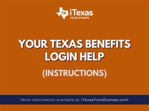 Texas food stamps login. The Your Texas Benefits app is for Texans who have applied for or get: • SNAP food benefits. • TANF cash help. • Health care benefits (including Medicare Savings Program and Medicaid) Manage and view your cases anytime you want – right from your phone. Use the app to send us documents we need. 