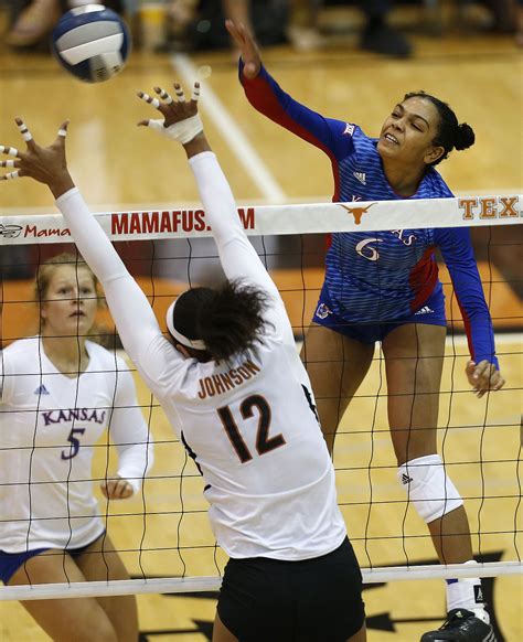 Kansas volleyball picked up a 3-1 win over TCU at the Ed and Rae Schollmaier Arena in Fort Worth, Texas, on Sunday. Junior outside hitter Ayah Elnady highlighted the match