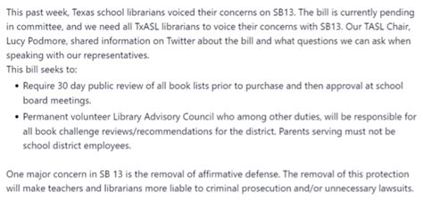 Texas librarians alarmed over book review bill
