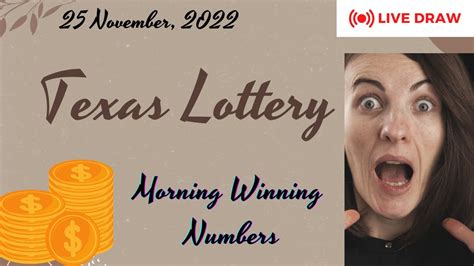 Texas lottery morning results. State Lotteries. The last 10 results for the Texas (TX) Daily 4 Morning, with winning numbers and jackpots. 