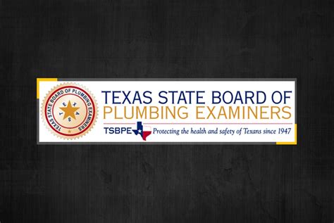 Texas plumbing board. Plumbing Code of the Texas State Board of Plumbing Examiners. Adoption Info See More. Effective dates. August 29, 2018 - Present. Adopts without amendments. UPC 2018. Chapter 1 Administration. Chapter 2 Definitions. Chapter 3 General Regulations. Chapter 4 Plumbing Fixtures and Fixture Fittings. 