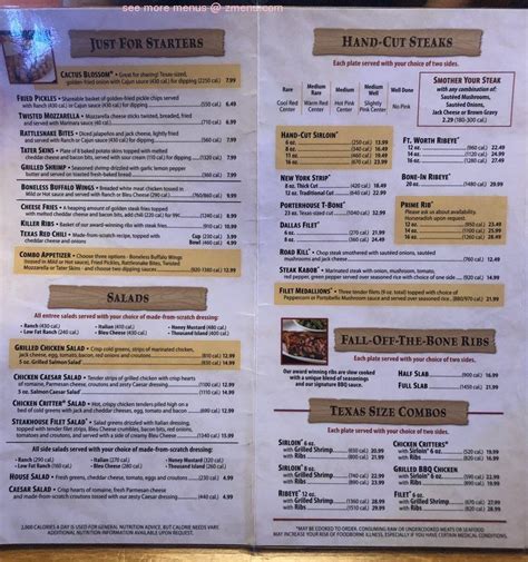 Texas roadhouse danbury menu. Mar 2, 2024 · The Texas Roadhouse Early Dine Menu is available Monday through Thursday from 3pm to 6pm. It features a variety of entrees, all for $10.99. The menu includes: 6 oz. USDA Choice Sirloin Steak. Calories: 460. Country Fried Sirloin. Calories: 1170. Grilled BBQ Chicken. Calories: 300. 