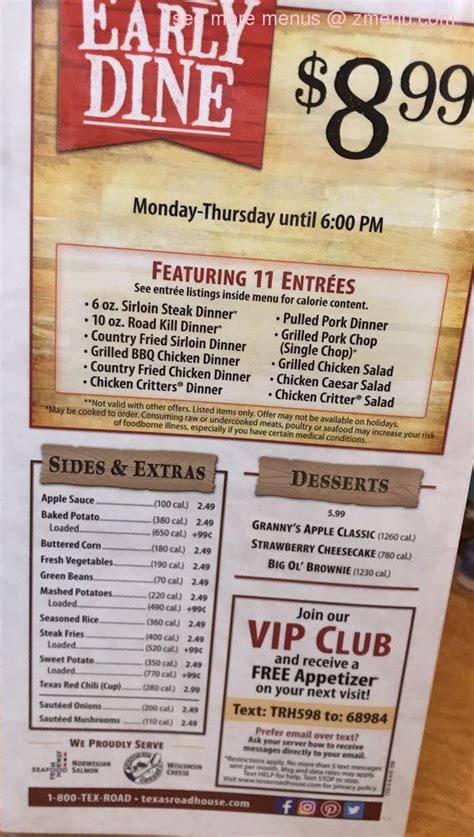  Welcome! Login; Sign Up; Texas Roadhouse. Menu; Locations; VIP Club; Careers; Gift Cards . 