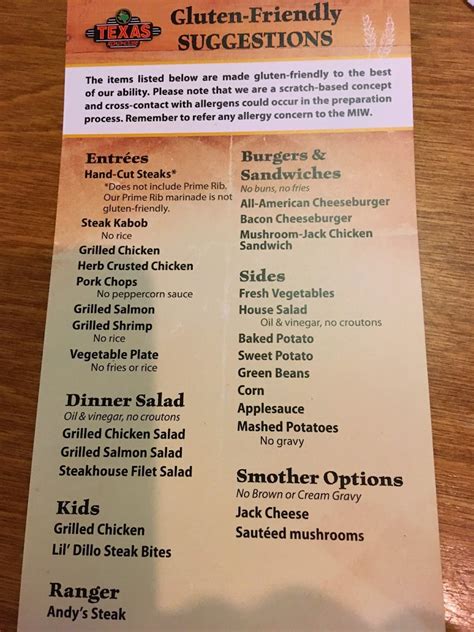 Texas roadhouse menu gluten free. A McDonald's restaurant in Missouri is adding all-you-can-eat french fries as an option on the menu. Congratulations! By clicking 