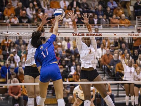 Sep 21, 2022 · Texas sent the match to a fifth set, edging out Kansas 25-22 in the fourth set. The set was tied at 20 before Keonilei Akana stepped to the service line and led the Longhorns on a 4-0 run. The Longhorns then held on for the slim fourth-set win. In the final set, Texas jumped out to a 10-5 lead and never looked back. . 