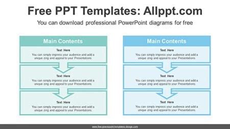 Text Box Comparison Powerpoint Diagram For Free