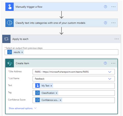Text Classification using AI Builder inside Power Automate (Microsoft