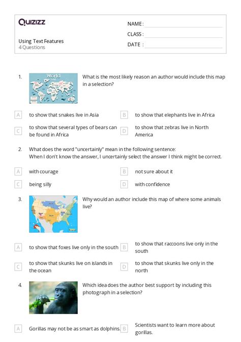Text Features Questions And Answers