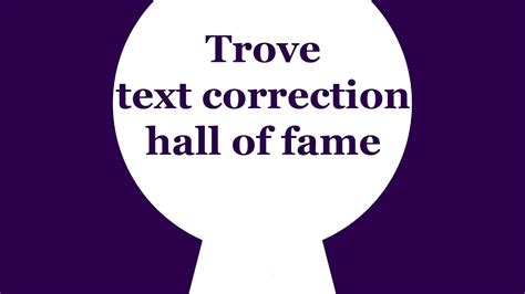 Text correction Trove