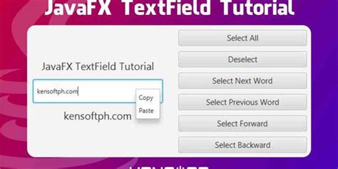 Text field javafx.  This node is useful when you&rsquo;re requiring users ...