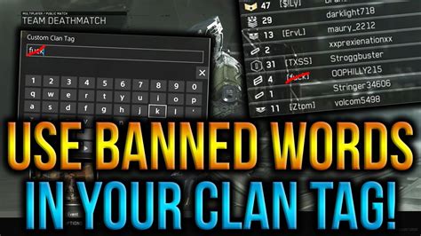 Clan Tag Nothing Accepted. Why every time I put something in the field, it says it won't accept it due to profanity. I don't understand why every key and number clan tag is considered profanity. I've had the clan tag profanity issue since game launch. I've tried resetting the Account & Network tabs to see if that would change it to off but that ... . 