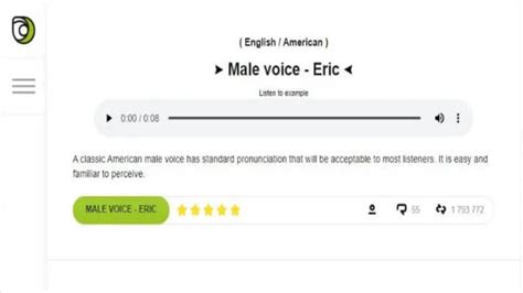 When you need to voice a large and complex text, turning it into an audio file or an audiobook, you can always refer to this online service The best system of automatic voice acting at your service. The voice sounds natural and natural. English 16. American 9; Australian 2; Welsh 2; British 3; French 2. Canadian 1; Spanish 2.. 