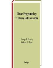 Textbook of linear programming vol ii no 2. - Emco maximat lathe manual v 10.