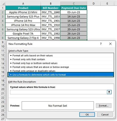 Textbox search.  You’ll get a New Formatting Rule window.  One such case...