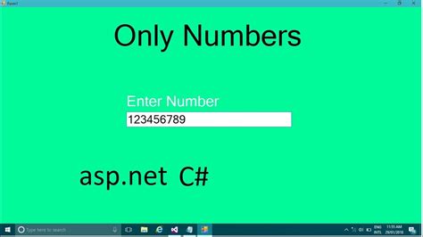 Textbox to allow only numbers C# VB.Net - Net-Informations.Com