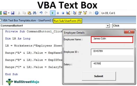 Textbox vba.  May 15, 2024 · In this article, you will learn how to use the tex...