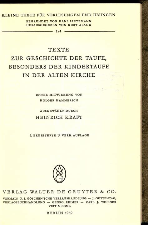 Texte zur geschichte der taufe, besonders der kindertaufe in der alten kirche. - Olympus e m1 avec le guide du débutant.