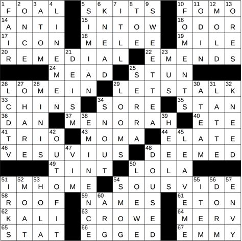 NYT Crossword. April 19, 2024January 13, 2024by David Heart.