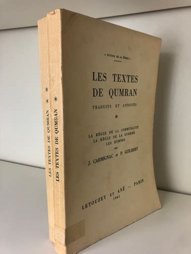 Textes de qumran traduits et annote s. - Paroisse de saint-camille, comté de wolfe, québec.