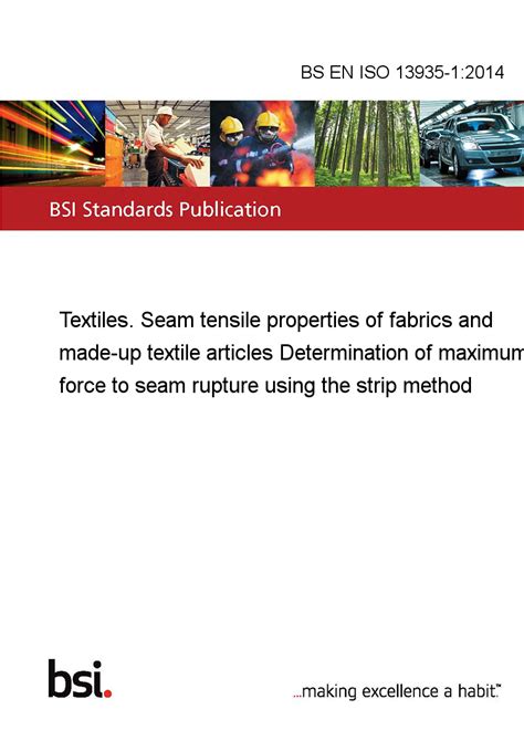 Textiles — Seam tensile properties of fabrics and made-up textile ...