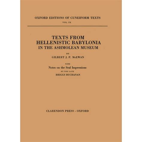 Texts from hellenistic babylonia in the ashmolean museum. - Obispos, clérigos y fieles en pie de guerra.