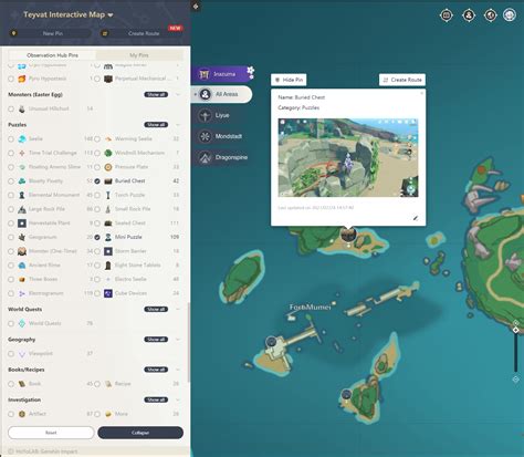 Teyvat Interactive Map has a buried chest pin. This is helpful if you ...