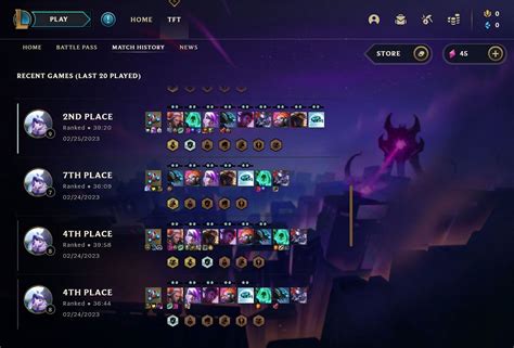 Match History now appears as a tab in the TFT hub near your Bat