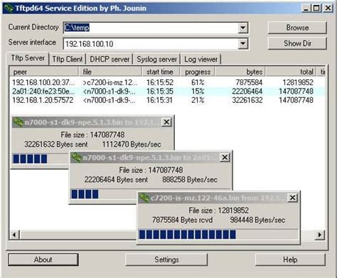Tftp server. FTP (File Transfer Protocol) FTP is a network protocol used to transfer files from one computer to another over a TCP network. Like Telnet, it uses a client-network architecture, which means that a user has to have an FTP client installed to access the FTP server running on a remote machine. 