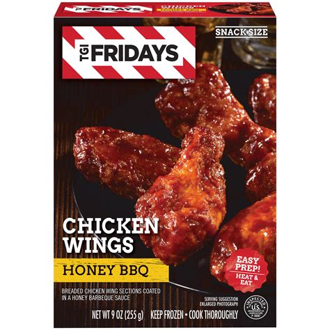 Tgi fridays wings. In a deep fryer or air fryer, disperse the frozen chicken balls. Prepare in an air fryer at 400 degrees Fahrenheit on the standard setting for 6 minutes, shaking the basket occasionally. Once the chicken balls are done cooking, transfer them to a large bowl and add the BBQ sauce, mixing well to coat the chicken balls. 