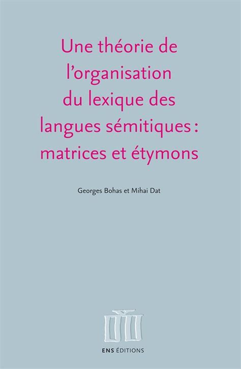 Théorie de l'organisation du lexique des langues sémitiques. - Ayurveda for women a guide to vitality and health.